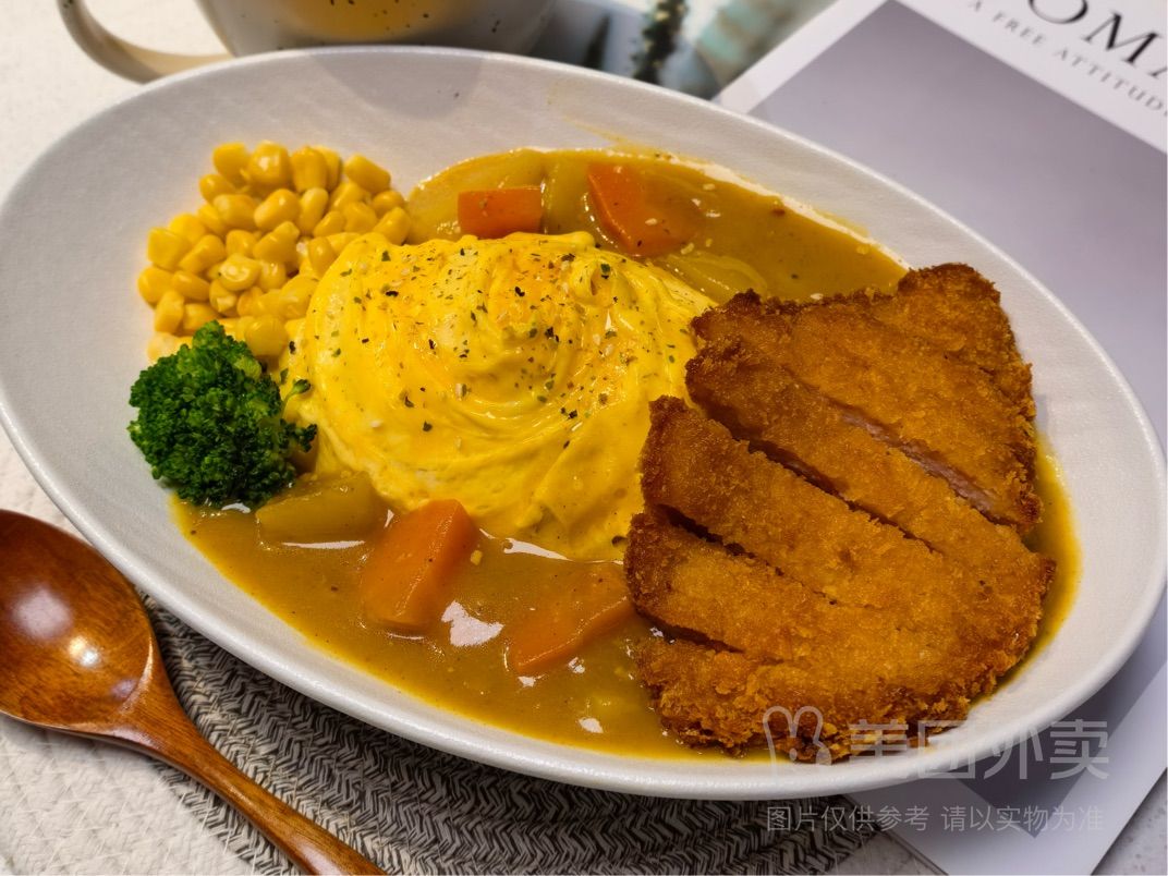 日式猪排咖喱蛋包饭套餐