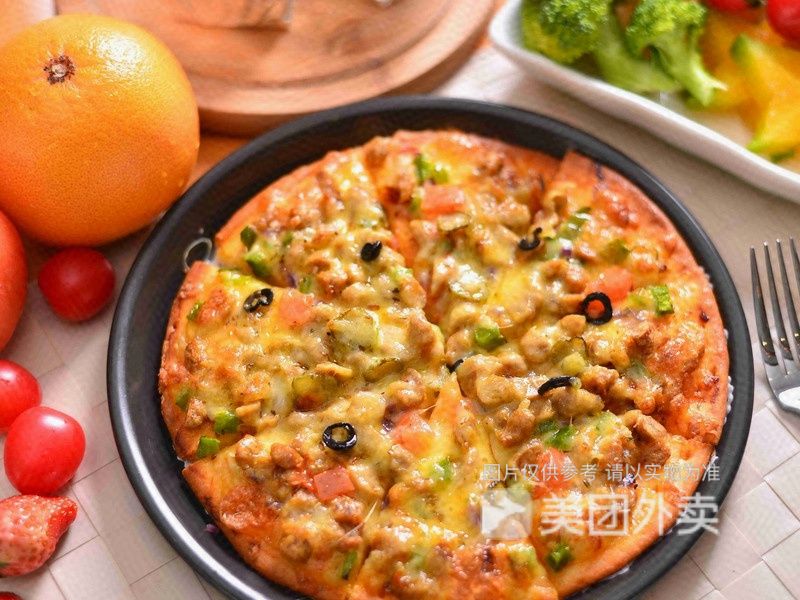 黑椒牛肉粒披萨（9英寸）
