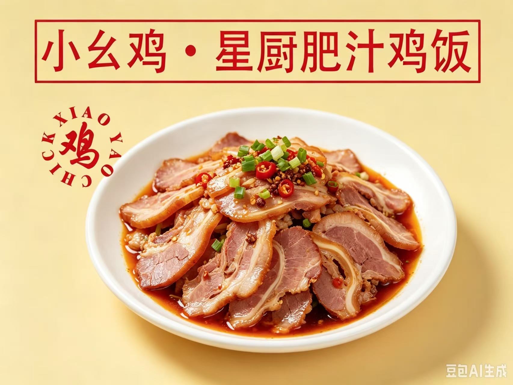 招牌口水鸡拼猪头肉+米饭