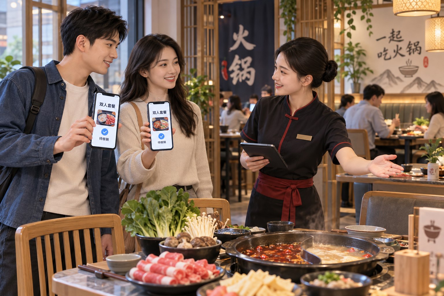 微团购功能场景：中国社区火锅店