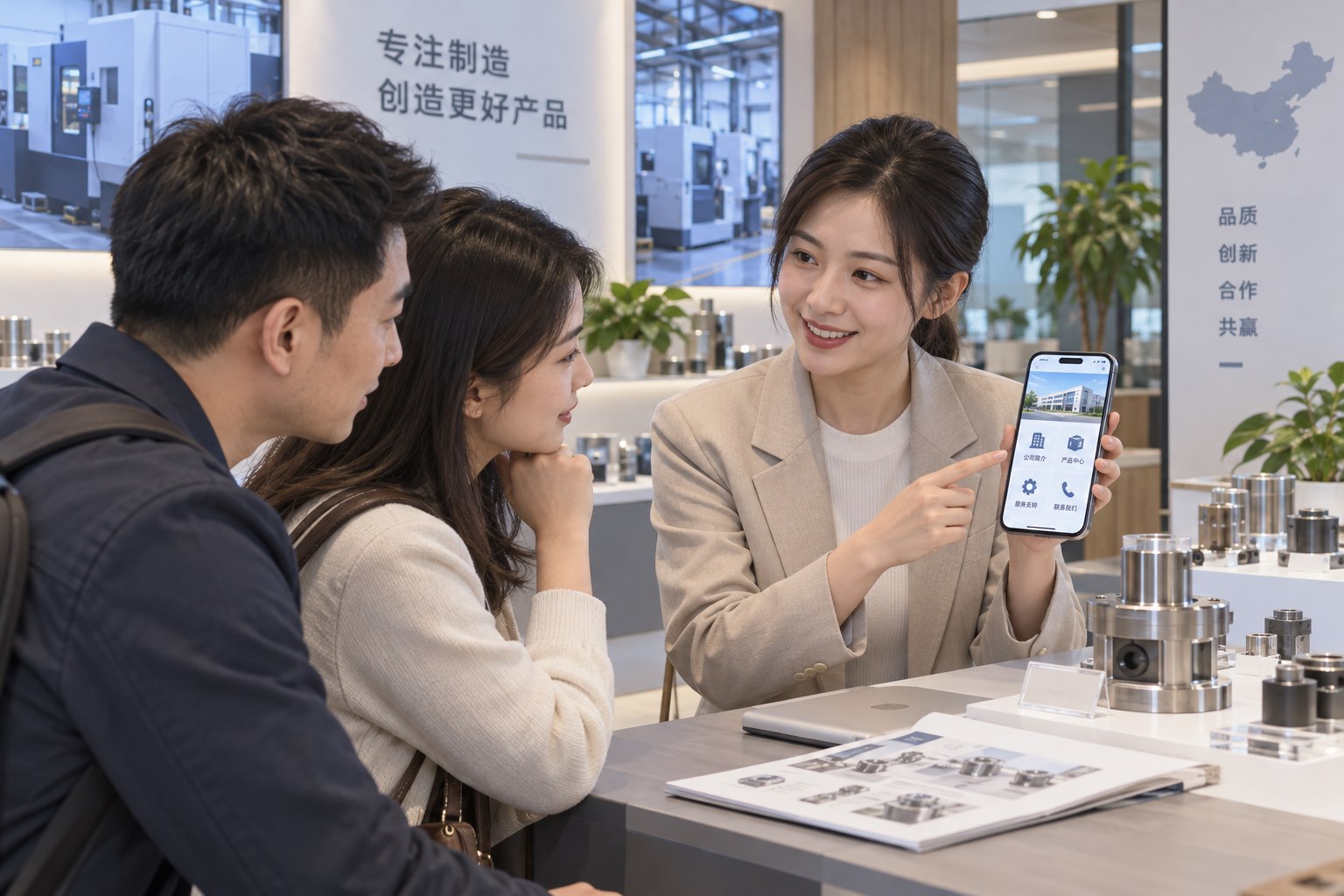 企业官网功能场景：中国制造企业接待区