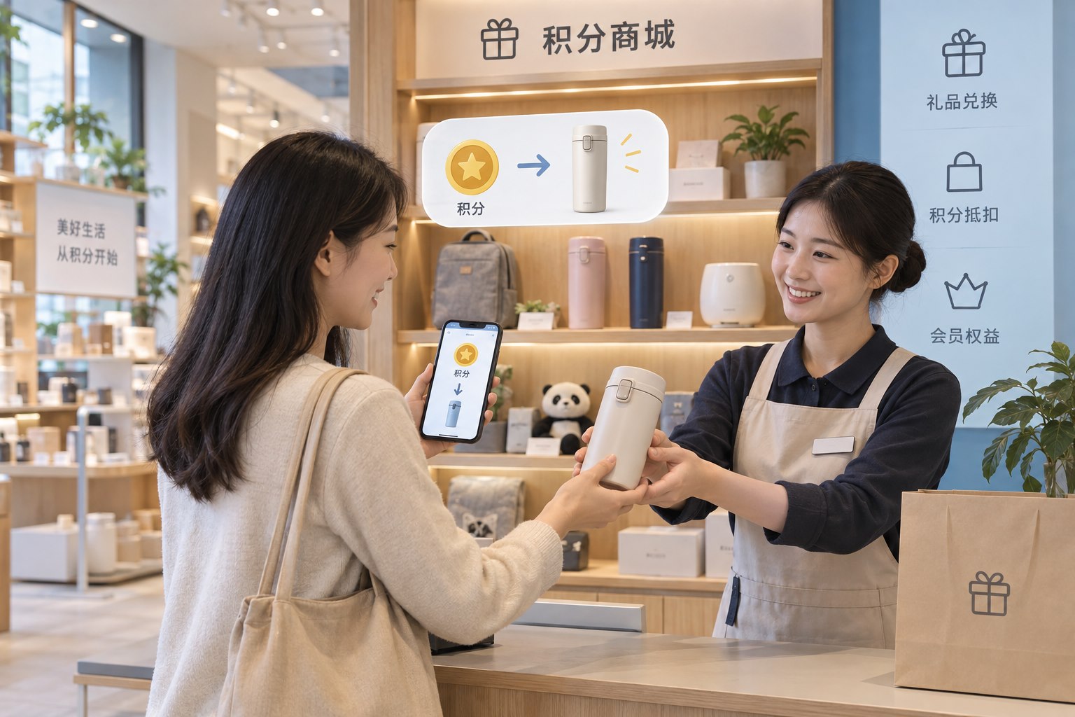 积分商城功能场景：中国门店积分兑换柜